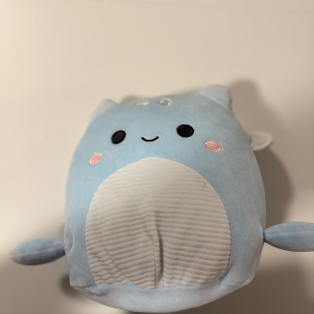 Squishmallows Blue and White Stuffed Animal